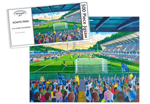 Wycombe Wanderers FC Adams Park Stadium Fine Art Jigsaw Puzzle 